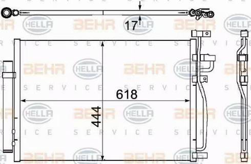 BEHR HELLA Service 8FC 351 304-311 - Condensatore, Climatizzatore autozon.pro