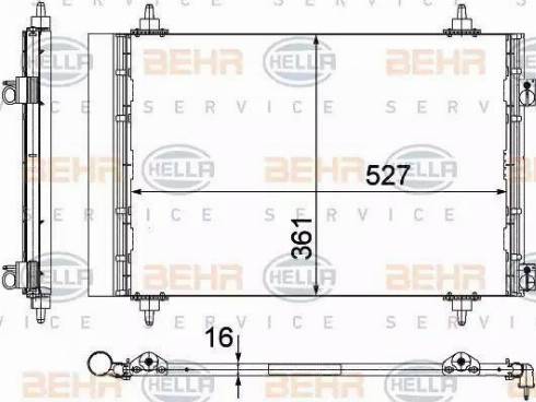 BEHR HELLA Service 8FC 351 304-271 - Condensatore, Climatizzatore autozon.pro