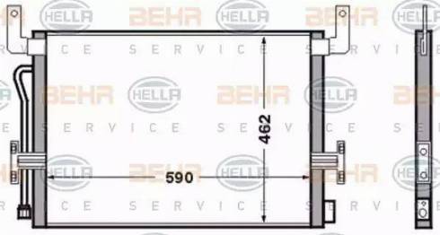 BEHR HELLA Service 8FC 351 306-521 - Condensatore, Climatizzatore autozon.pro