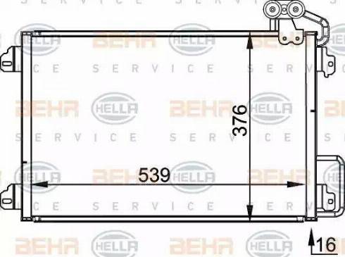 BEHR HELLA Service 8FC 351 300-514 - Condensatore, Climatizzatore autozon.pro