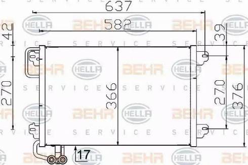 BEHR HELLA Service 8FC 351 300-514 - Condensatore, Climatizzatore autozon.pro