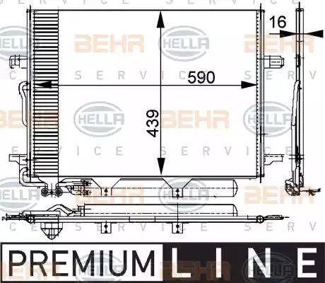 BEHR HELLA Service 8FC 351 300-711 - Condensatore, Climatizzatore autozon.pro