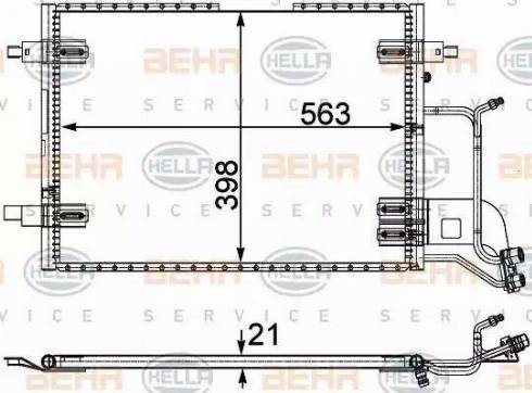 BEHR HELLA Service 8FC 351 301-401 - Condensatore, Climatizzatore autozon.pro