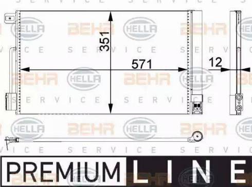 BEHR HELLA Service 8FC 351 301-651 - Condensatore, Climatizzatore autozon.pro