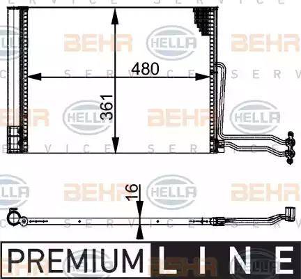 BEHR HELLA Service 8FC 351 301-301 - Condensatore, Climatizzatore autozon.pro