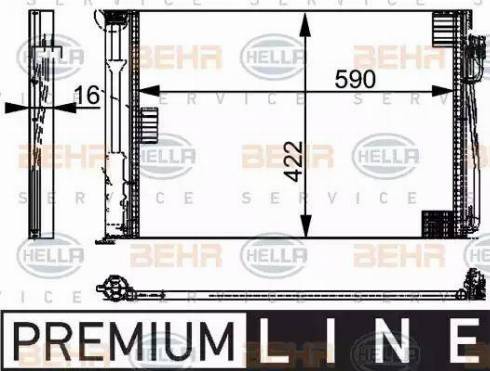 BEHR HELLA Service 8FC 351 301-321 - Condensatore, Climatizzatore autozon.pro