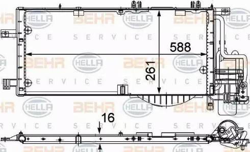 BEHR HELLA Service 8FC 351 301-204 - Condensatore, Climatizzatore autozon.pro