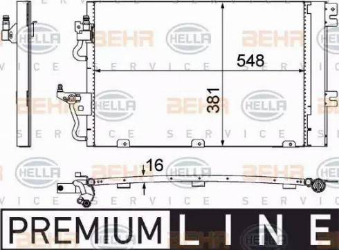 BEHR HELLA Service 8FC 351 301-761 - Condensatore, Climatizzatore autozon.pro