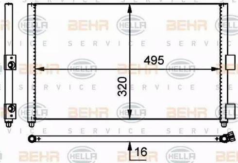 BEHR HELLA Service 8FC 351 301-701 - Condensatore, Climatizzatore autozon.pro