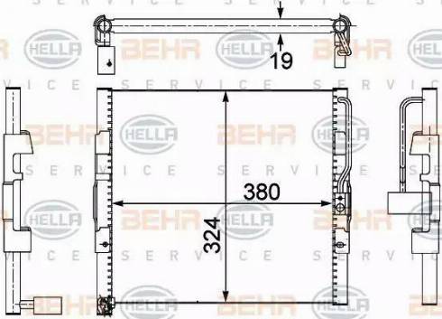 BEHR HELLA Service 8FC 351 303-711 - Condensatore, Climatizzatore autozon.pro