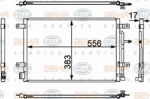 BEHR HELLA Service 8FC 351 302-441 - Condensatore, Climatizzatore autozon.pro