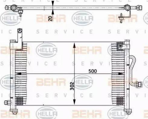 BEHR HELLA Service 8FC 351 302-091 - Condensatore, Climatizzatore autozon.pro