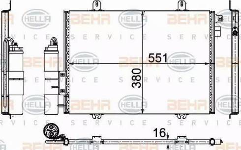 BEHR HELLA Service 8FC 351 307-711 - Condensatore, Climatizzatore autozon.pro