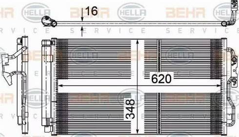 BEHR HELLA Service 8FC 351 316-584 - Condensatore, Climatizzatore autozon.pro