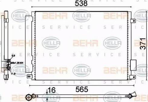 BEHR HELLA Service 8FC 351 310-671 - Condensatore, Climatizzatore autozon.pro