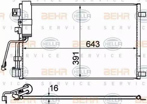 BEHR HELLA Service 8FC 351 310-141 - Condensatore, Climatizzatore autozon.pro