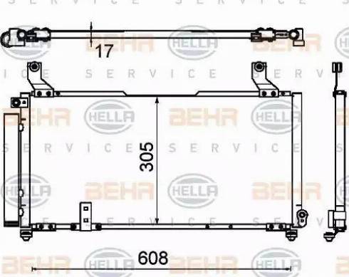 BEHR HELLA Service 8FC 351 310-761 - Condensatore, Climatizzatore autozon.pro