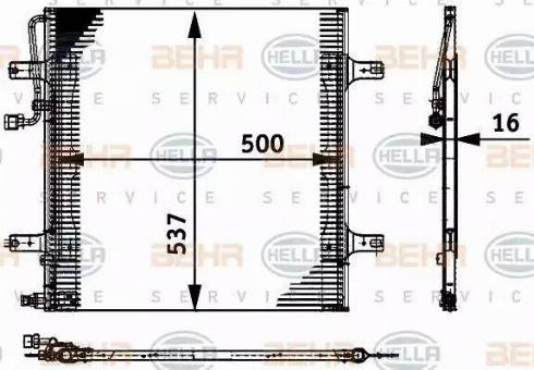 BEHR HELLA Service 8FC 351 317-591 - Condensatore, Climatizzatore autozon.pro