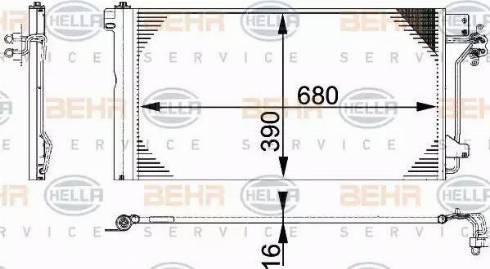 BEHR HELLA Service 8FC 351 317-654 - Condensatore, Climatizzatore autozon.pro