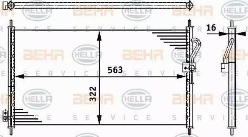 BEHR HELLA Service 8FC 351 317-701 - Condensatore, Climatizzatore autozon.pro