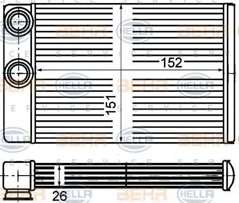 BEHR HELLA Service 8FH 351 670-671 - Scambiatore calore, Riscaldamento abitacolo autozon.pro