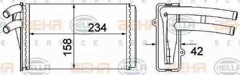 BEHR HELLA Service 8FH 351 045-101 - Scambiatore calore, Riscaldamento abitacolo autozon.pro