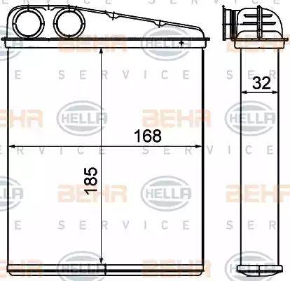 BEHR HELLA Service 8FH 351 000-551 - Scambiatore calore, Riscaldamento abitacolo autozon.pro