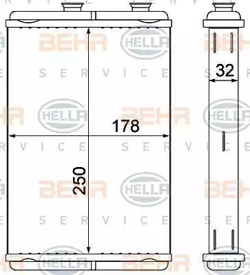 BEHR HELLA Service 8FH 351 000-581 - Scambiatore calore, Riscaldamento abitacolo autozon.pro