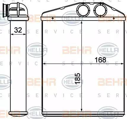 BEHR HELLA Service 8FH 351 000-611 - Scambiatore calore, Riscaldamento abitacolo autozon.pro