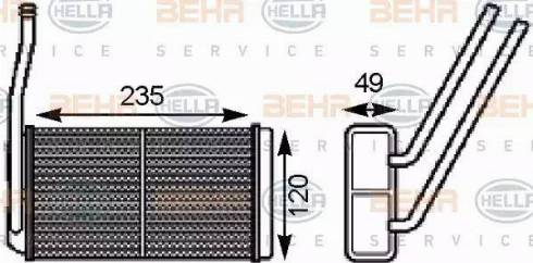 BEHR HELLA Service 8FH 351 000-161 - Scambiatore calore, Riscaldamento abitacolo autozon.pro