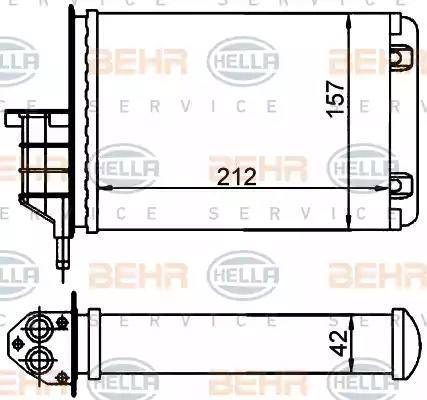 BEHR HELLA Service 8FH 351 001-554 - Scambiatore calore, Riscaldamento abitacolo autozon.pro