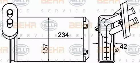 BEHR HELLA Service 8FH 351 001-611 - Scambiatore calore, Riscaldamento abitacolo autozon.pro