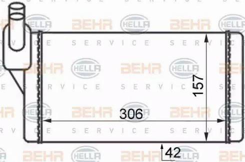 BEHR HELLA Service 8FH 351 024-401 - Scambiatore calore, Riscaldamento abitacolo autozon.pro