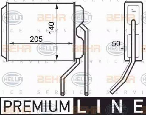 BEHR HELLA Service 8FH 351 024-411 - Scambiatore calore, Riscaldamento abitacolo autozon.pro