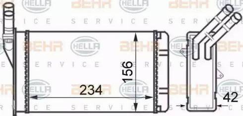 BEHR HELLA Service 8FH 351 024-301 - Scambiatore calore, Riscaldamento abitacolo autozon.pro