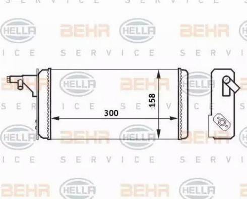 BEHR HELLA Service 8FH 351 024-251 - Scambiatore calore, Riscaldamento abitacolo autozon.pro