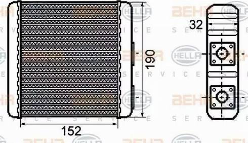 BEHR HELLA Service 8FH 351 308-441 - Scambiatore calore, Riscaldamento abitacolo autozon.pro