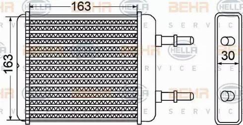 BEHR HELLA Service 8FH 351 308-301 - Scambiatore calore, Riscaldamento abitacolo autozon.pro