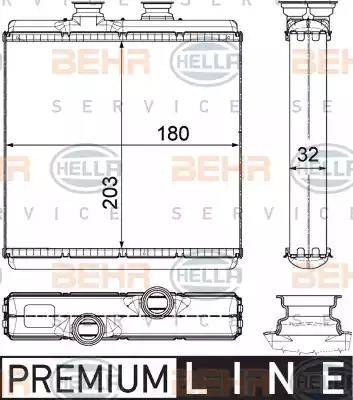 BEHR HELLA Service 8FH 351 315-411 - Scambiatore calore, Riscaldamento abitacolo autozon.pro