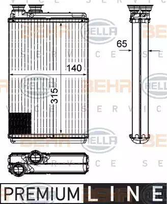 BEHR HELLA Service 8FH 351 315-571 - Scambiatore calore, Riscaldamento abitacolo autozon.pro