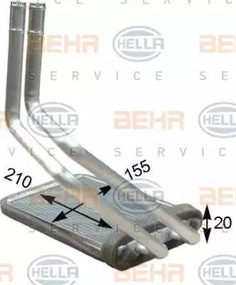 BEHR HELLA Service 8FH 351 315-691 - Scambiatore calore, Riscaldamento abitacolo autozon.pro