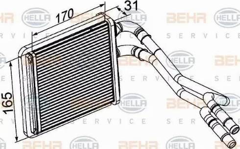 BEHR HELLA Service 8FH 351 315-601 - Scambiatore calore, Riscaldamento abitacolo autozon.pro