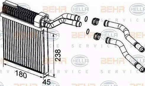 BEHR HELLA Service 8FH 351 315-621 - Scambiatore calore, Riscaldamento abitacolo autozon.pro