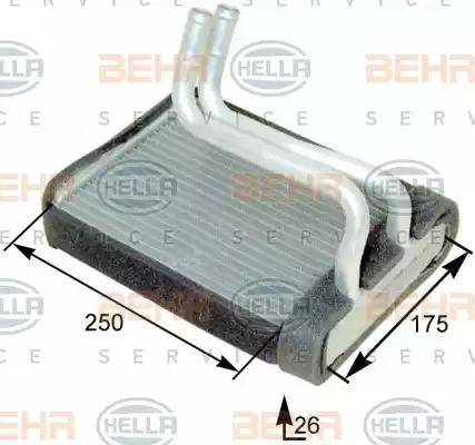 BEHR HELLA Service 8FH 351 315-251 - Scambiatore calore, Riscaldamento abitacolo autozon.pro