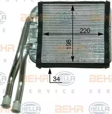 BEHR HELLA Service 8FH 351 316-201 - Scambiatore calore, Riscaldamento abitacolo autozon.pro