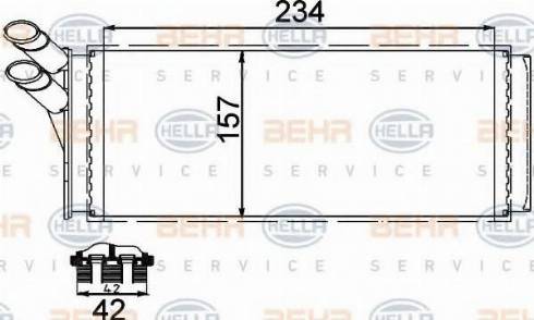 BEHR HELLA Service 8FH 351 311-424 - Scambiatore calore, Riscaldamento abitacolo autozon.pro