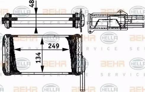 BEHR HELLA Service 8FH 351 311-581 - Scambiatore calore, Riscaldamento abitacolo autozon.pro