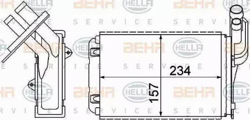 BEHR HELLA Service 8FH 351 311-631 - Scambiatore calore, Riscaldamento abitacolo autozon.pro