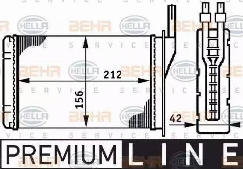 BEHR HELLA Service 8FH 351 311-051 - Scambiatore calore, Riscaldamento abitacolo autozon.pro