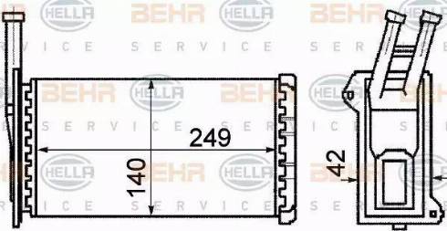 BEHR HELLA Service 8FH 351 311-081 - Scambiatore calore, Riscaldamento abitacolo autozon.pro